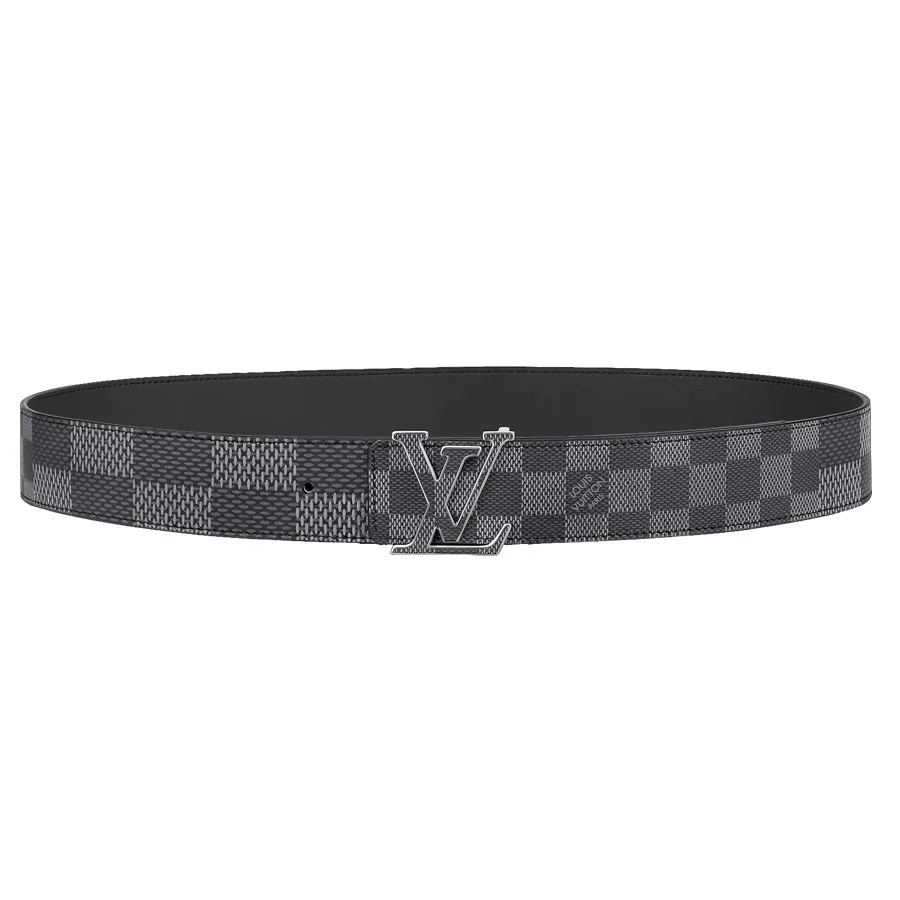 Thắt lưng Pháp - Thắt Lưng Nam Louis Vuitton LV Initiales Reversible Belt M0340V Màu Xám Đen Size 90 - Vua Hàng Hiệu