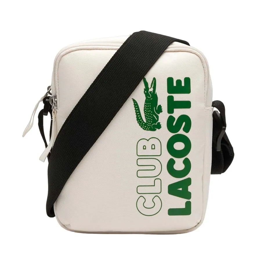 Túi xách Lacoste Túi đeo chéo - Túi Đeo Chéo Lacoste Neocroc Contrast Branding Vertical Bag NU4290 - L76 Màu Trắng - Vua Hàng Hiệu