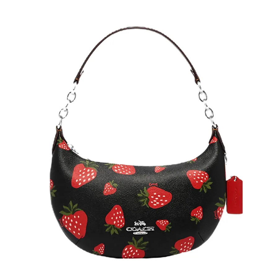 Túi Xách Tay Nữ Coach Payton Hobo With Wild Strawberry Print CH330 Màu Đen