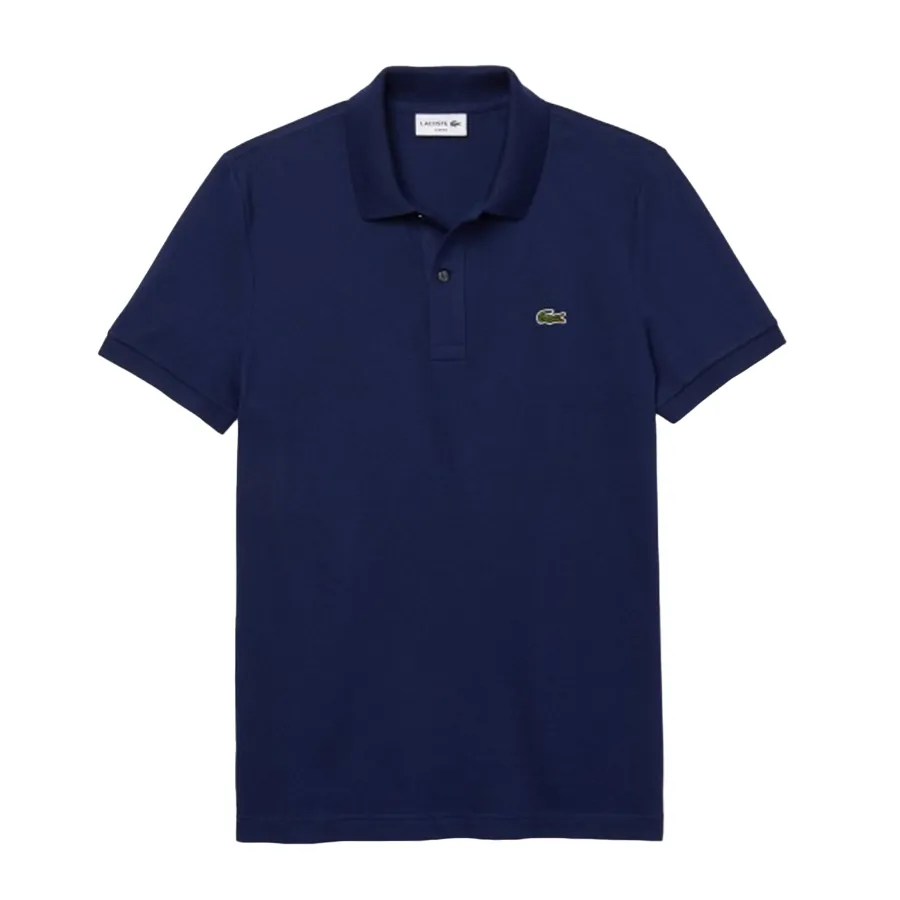 Áo Polo Nam Lacoste Original L.12.12 Slim Fit Petit Piqué Cotton Polo PH4012 78X Màu Xanh Đậm Size 2