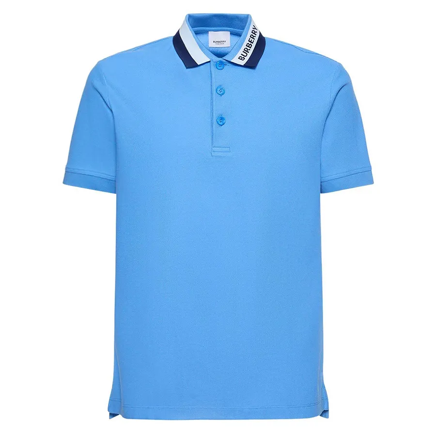 Thời trang Burberry Xanh Blue - Áo Polo Nam Burberry Contrast-Collar Pique Polo Shirt 8070170 Màu Xanh Blue Size S - Vua Hàng Hiệu