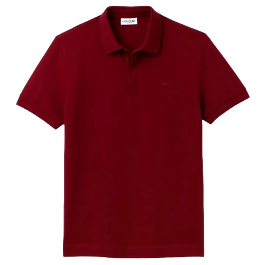 Thời trang Đỏ đô - Áo Polo Nam Lacoste Men's Paris Shirt Regular Fit Stretch Cotton Piqué PH5522 00 476 Màu Đỏ Đô Size 2 - Vua Hàng Hiệu