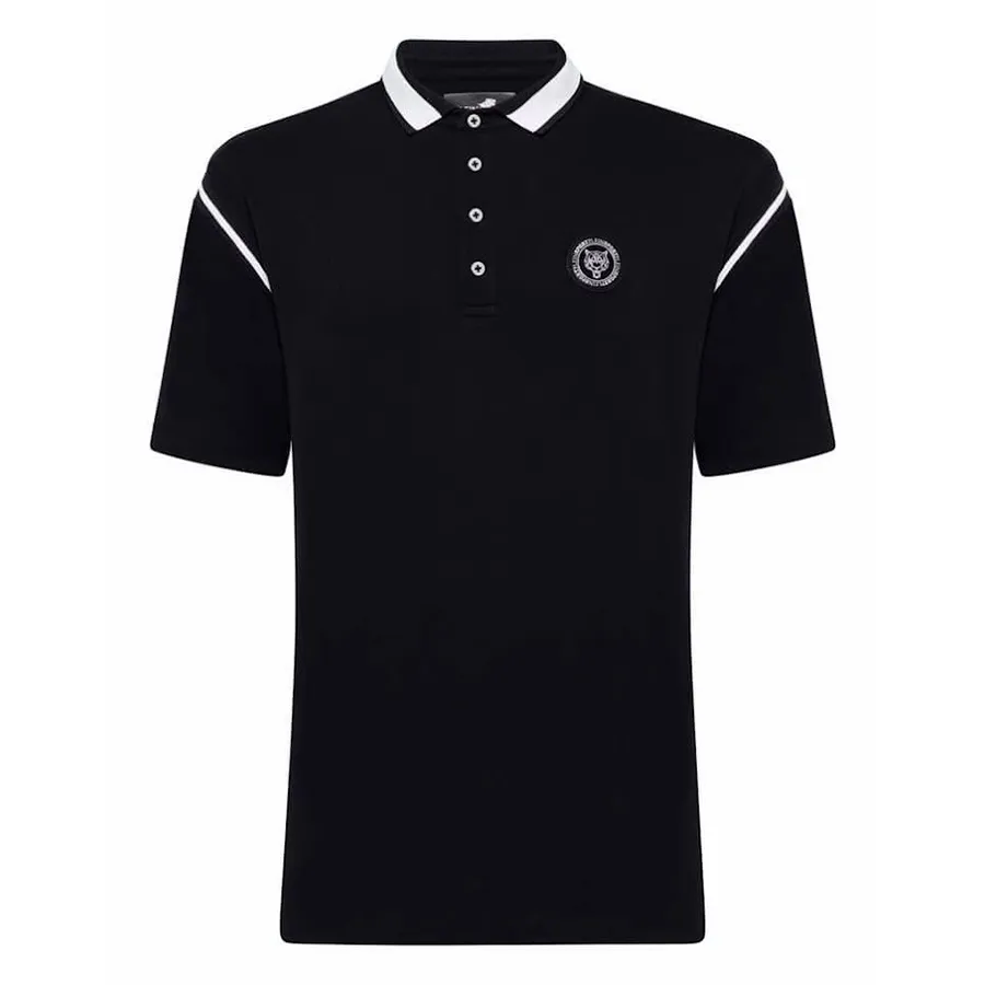 Thời trang Philipp Plein Đức - Áo Polo Nam Philipp Plein MTK3384 Màu Đen Phối Trắng Size M - Vua Hàng Hiệu