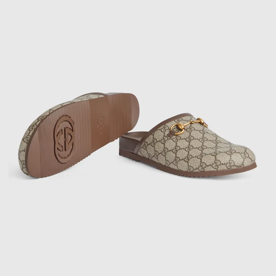 Dép Nam Gucci Mens GG Horsebit Slipper 749908 KHN80 9769 Màu
