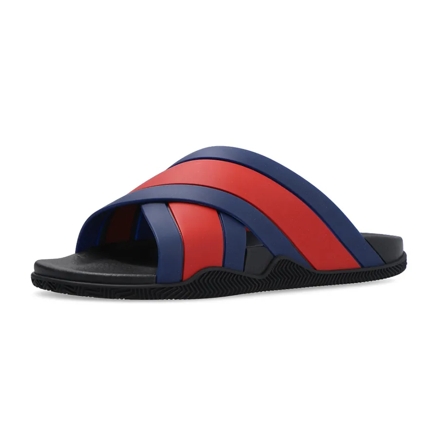 Dep Nam Gucci Stripe Slides 630326 Ph i Mau Size 41 Vua Hang Hi u
