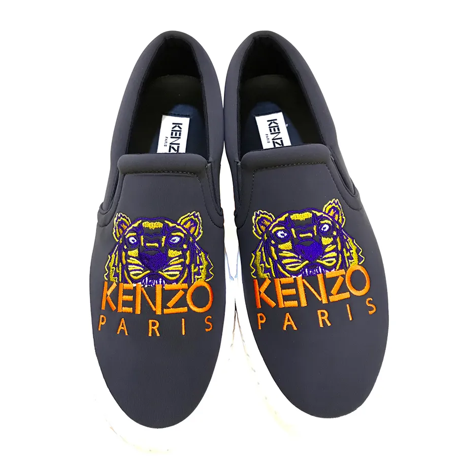 Giày Xanh xám - Giày Slip On Kenzo Tiger Paris Màu Xanh Xám Size 40 - Vua Hàng Hiệu