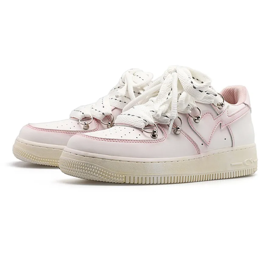 Giày Sneaker Unisex Cat & Sofa AC205 White Pink Màu Trắng Hồng