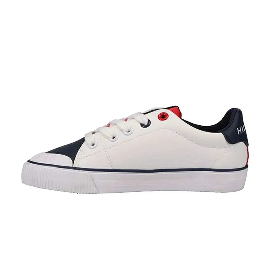 Giày Chất liệu tổng hợp - Giày Thể Thao Nam Tommy Hilfiger Sneakers With Logo TH100858C000 Màu Trắng/Navy Size 39 - Vua Hàng Hiệu