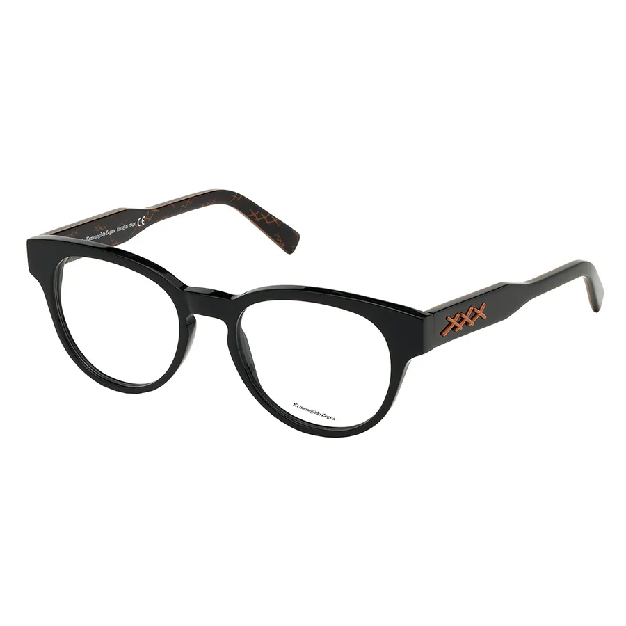 Ermenegildo Zegna - Kính Mắt Cận Nam Eyeglasses Ermenegildo Zegna XXX8 EZ5174 001 Shiny Black Màu Đen - Vua Hàng Hiệu