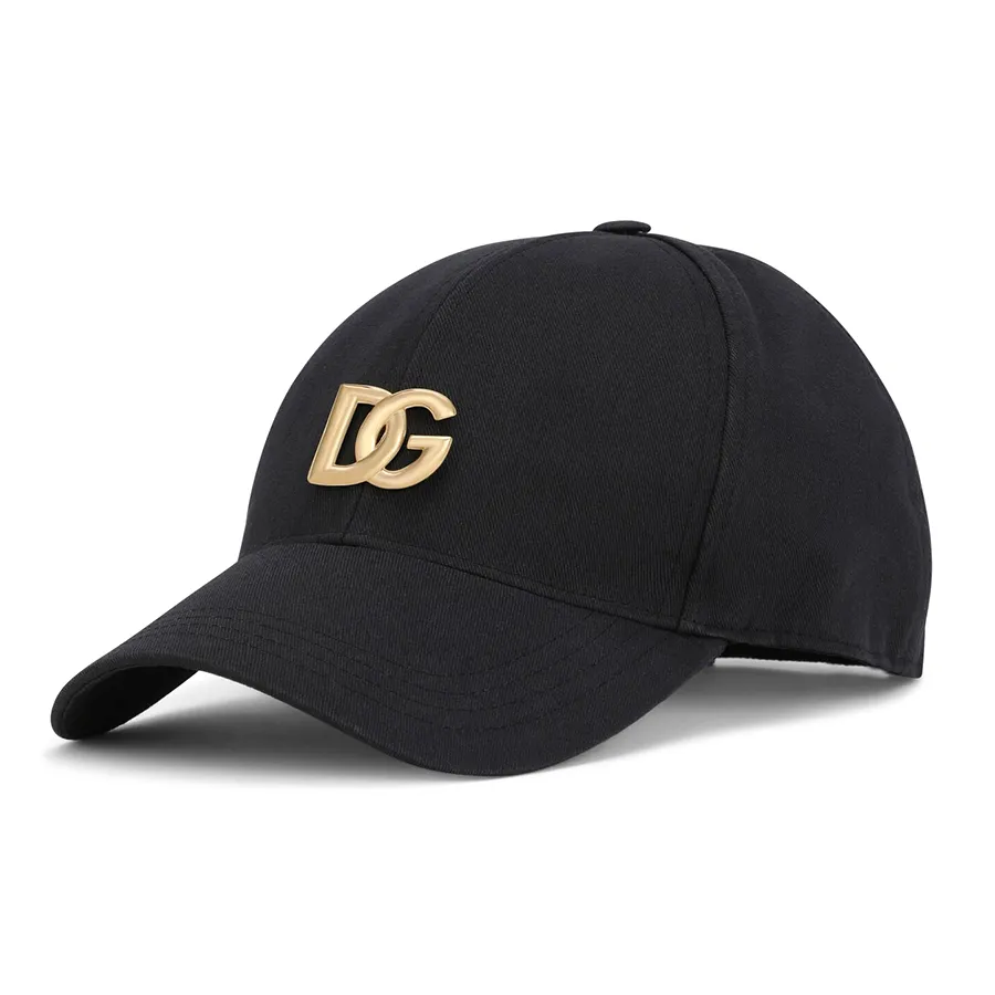 Mũ nón Dolce & Gabbana - Mũ Dolce & Gabbana D&G Baseball Cap With DG Patch GF091 Màu Đen Size 58 - Vua Hàng Hiệu