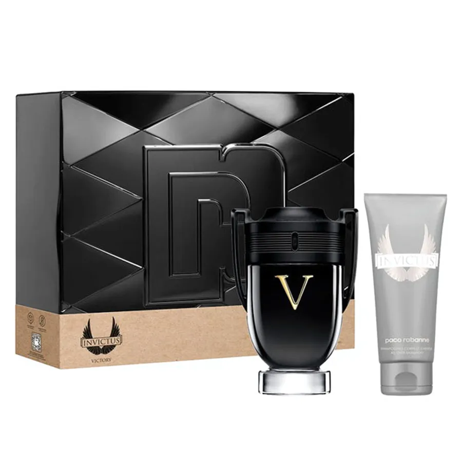 Nước hoa Bộ sản phẩm - Set Nước Hoa Nam Paco Rabanne Invictus Victory 2 Món (EDP 100ml, Shower Gel 100ml) - Vua Hàng Hiệu