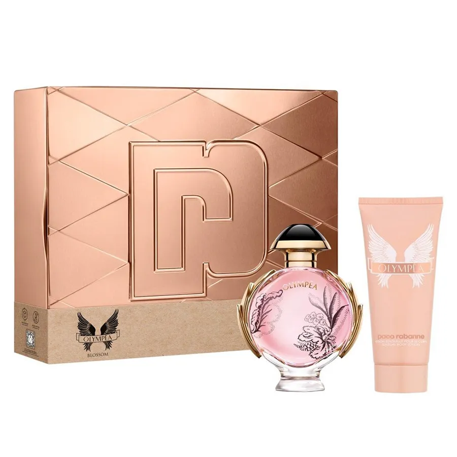 Nước hoa Bộ sản phẩm - Set Nước Hoa Nữ Paco Rabanne Olympea Blossom 2 Món (EDP 80ml, Body Lotion 100ml) - Vua Hàng Hiệu