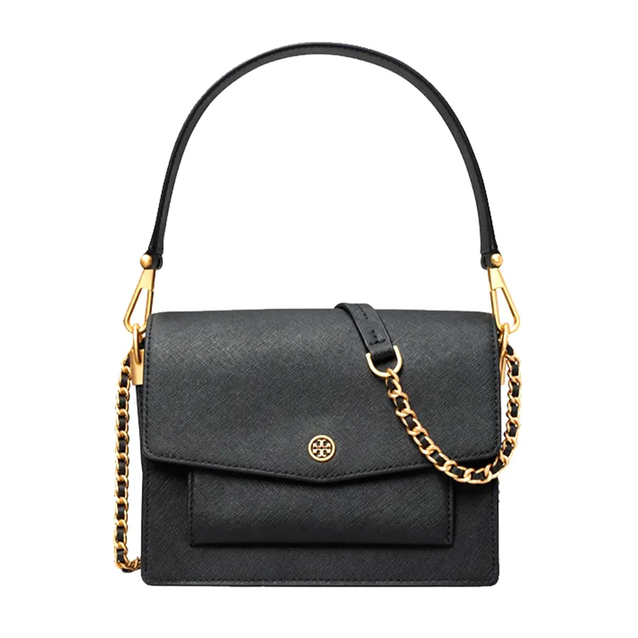 Tory Burch - Túi Đeo Chéo Nữ Tory Burch Robinson Black Saffiano Leather 88522 Màu Đen - Vua Hàng Hiệu