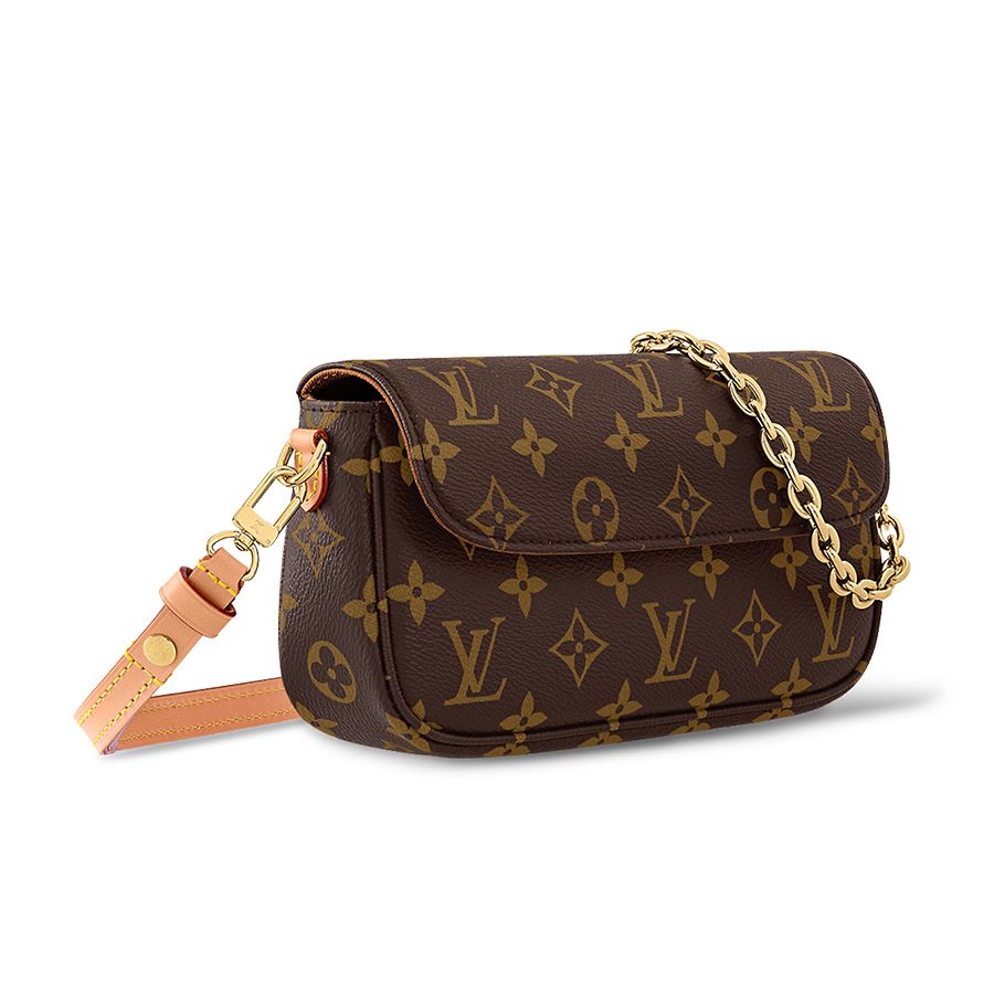 Louis Vuitton M81911 Wallet on Chain Ivy , Brown, One Size