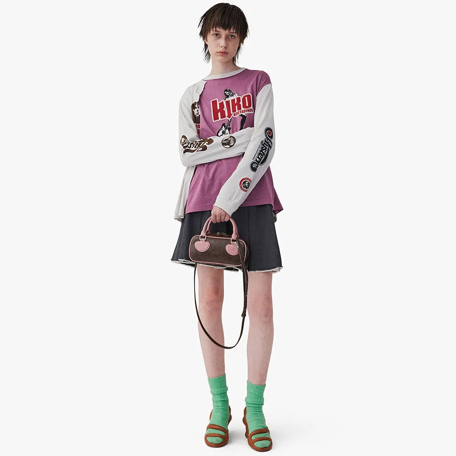 【FIND KAPOOR】HEART BLOCK BAG 22 CRINKLED - BROWN PINK FINDKAPOOR - EN