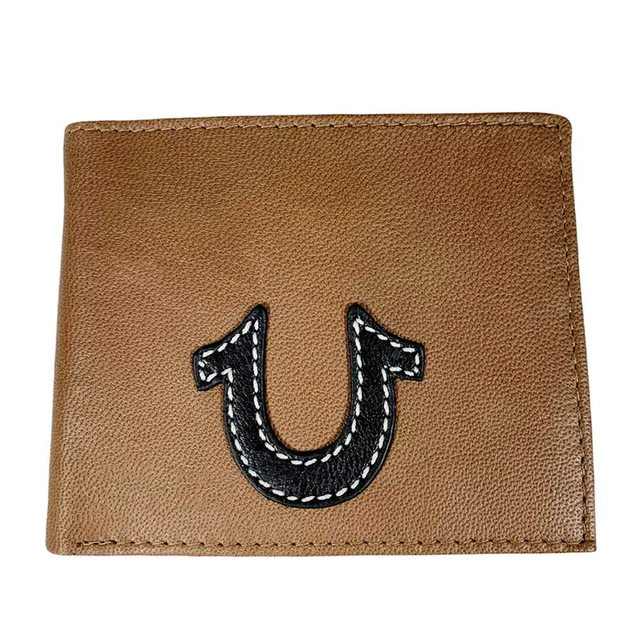 True Religion - Ví Nam True Religion Leather Logo Wallet Màu Nâu - Vua Hàng Hiệu