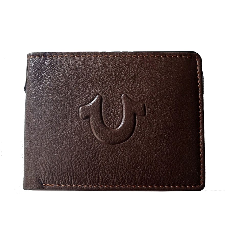 Ví Nam True Religion Leather Wallet Màu Nâu