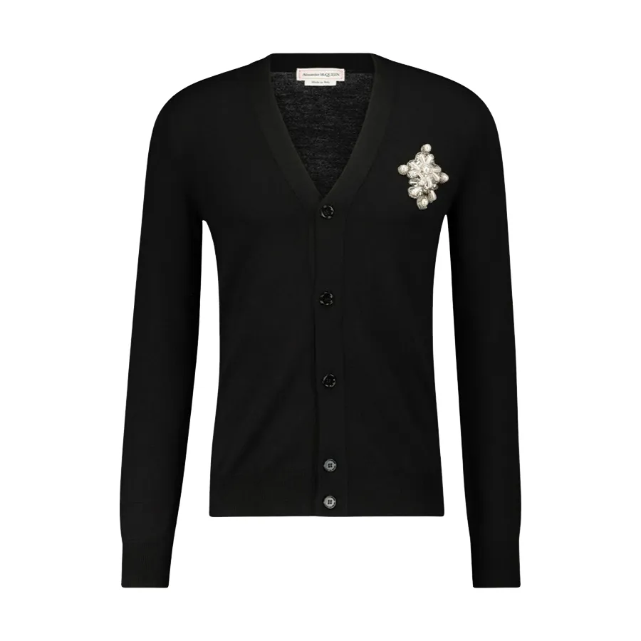 Thời trang - Áo Cardigan Nam Alexander Mcqueen 651187Q1XBA1034 Màu Đen Size S - Vua Hàng Hiệu