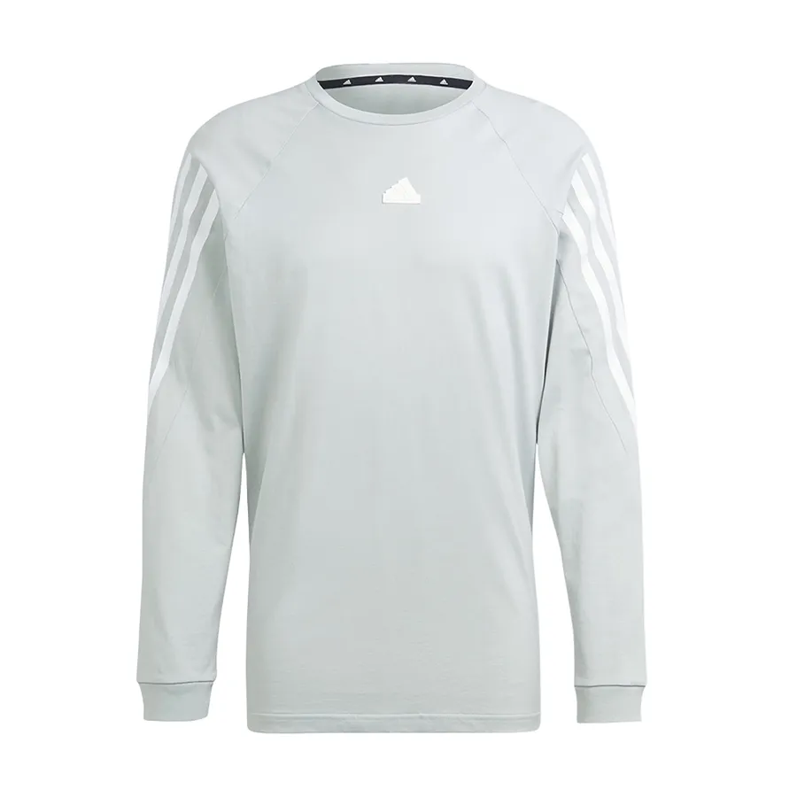 Adidas Cotton - Áo Dài Tay Adidas Future Icons 3-Stripes Long Sleeve Tee IJ6390 Màu Xanh Nhạt - Vua Hàng Hiệu