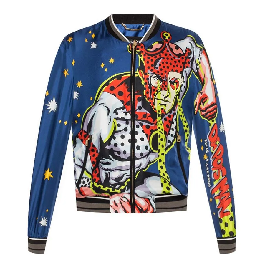 Dolce & Gabbana Áo khoác - Áo Khoác Nam Dolce & Gabbana D&G Multicolour Printed Silk Jacket G9ON2T Phối Màu Size 44 - Vua Hàng Hiệu