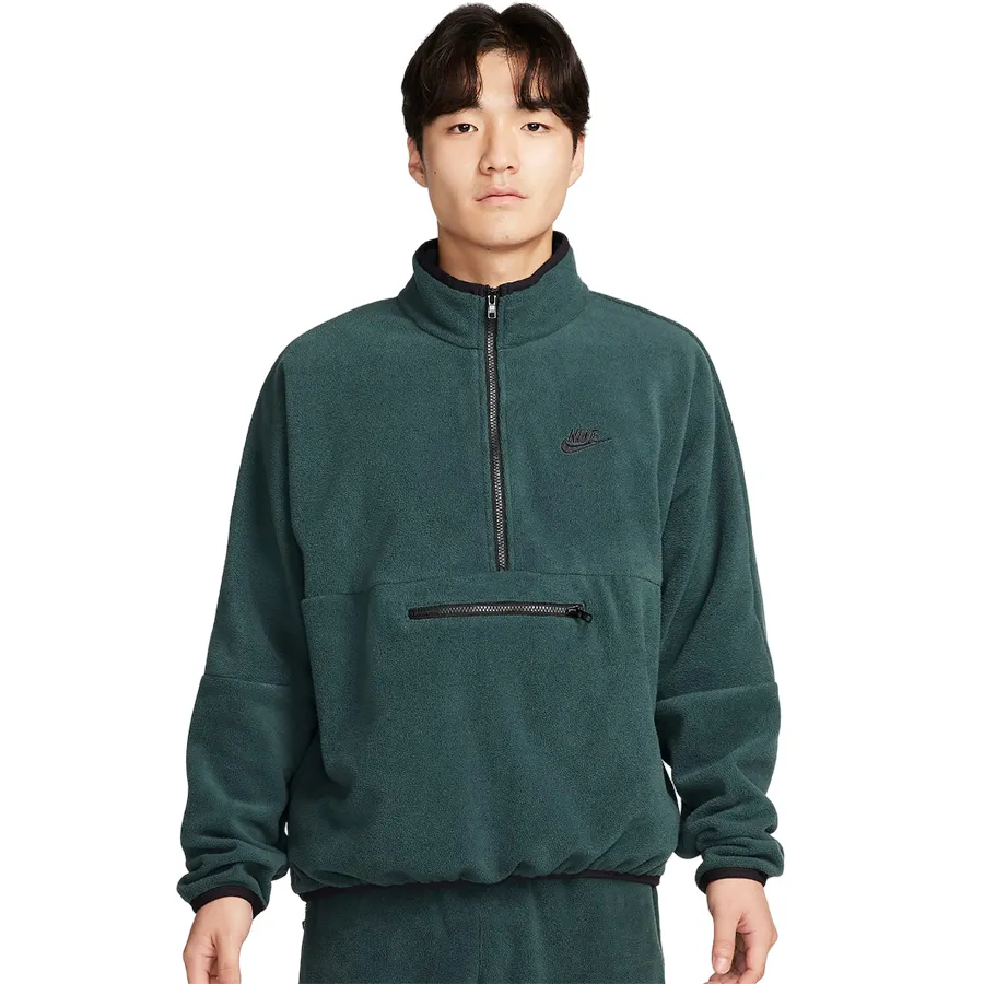Áo Khoác Nam Nike Club Fleece+ Men's 1/2-Zip Fleece Top DX0526-328 Màu Xanh  Size S