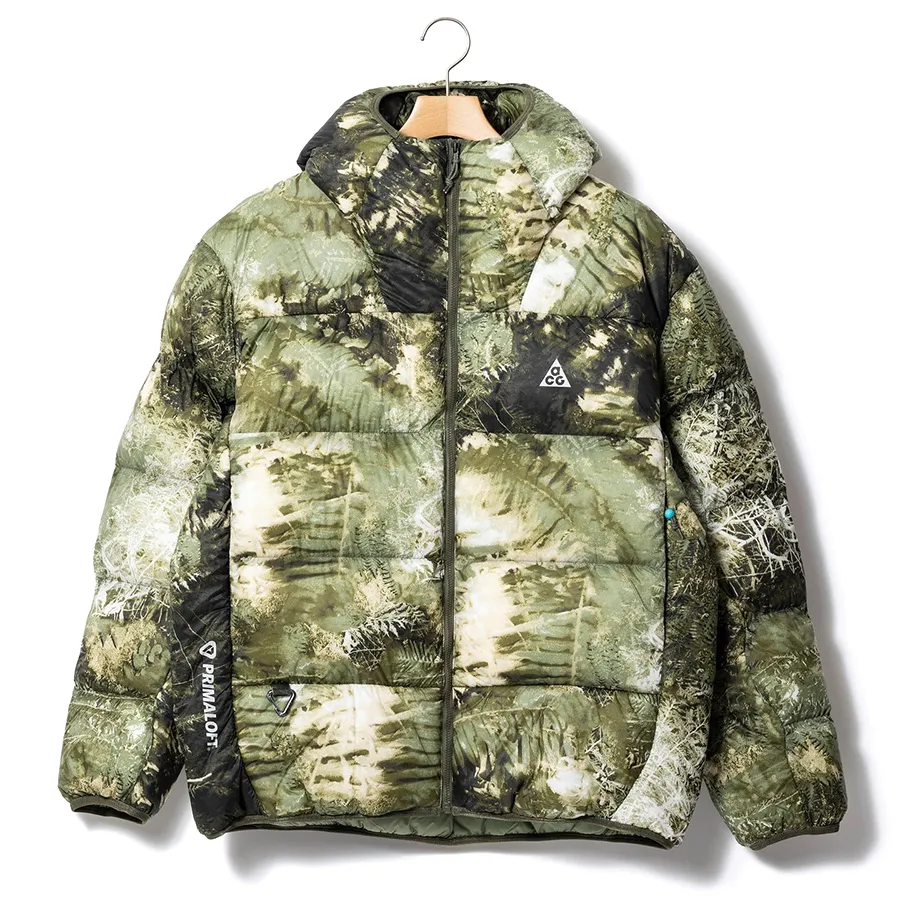 Áo Khoác Phao Unisex Nike ACG Lunar Lake Puffer Therma-Fit ADV Loose Hooded Jacket FB8122-386 Màu Xanh Rêu Size S