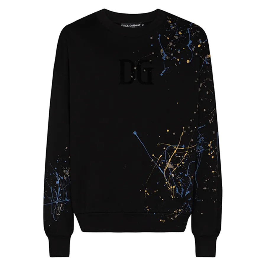 Áo Nỉ Nam Dolce & Gabbana D&G Paint Splatter Logo Sweatshirt 