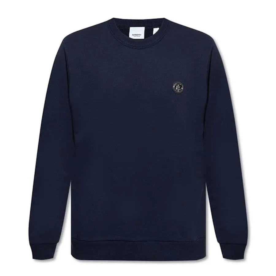 Thời trang Burberry 100% Cotton - Áo Nỉ Sweater Nam Burberry Long Sleeve Sweatshirt 8043238 Màu Xanh Navy Size S - Vua Hàng Hiệu
