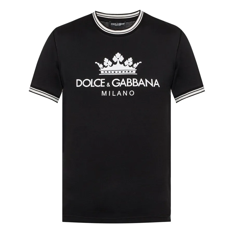 T-shirt noir à image Dolce & Gabbana en solde