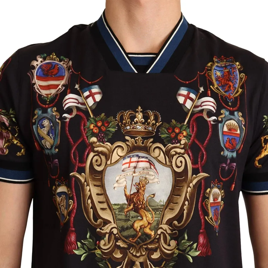 T-shirt Dolce & Gabbana Homme Col V Bleu Marine - Taille M (48), Neuf Sans étiquette