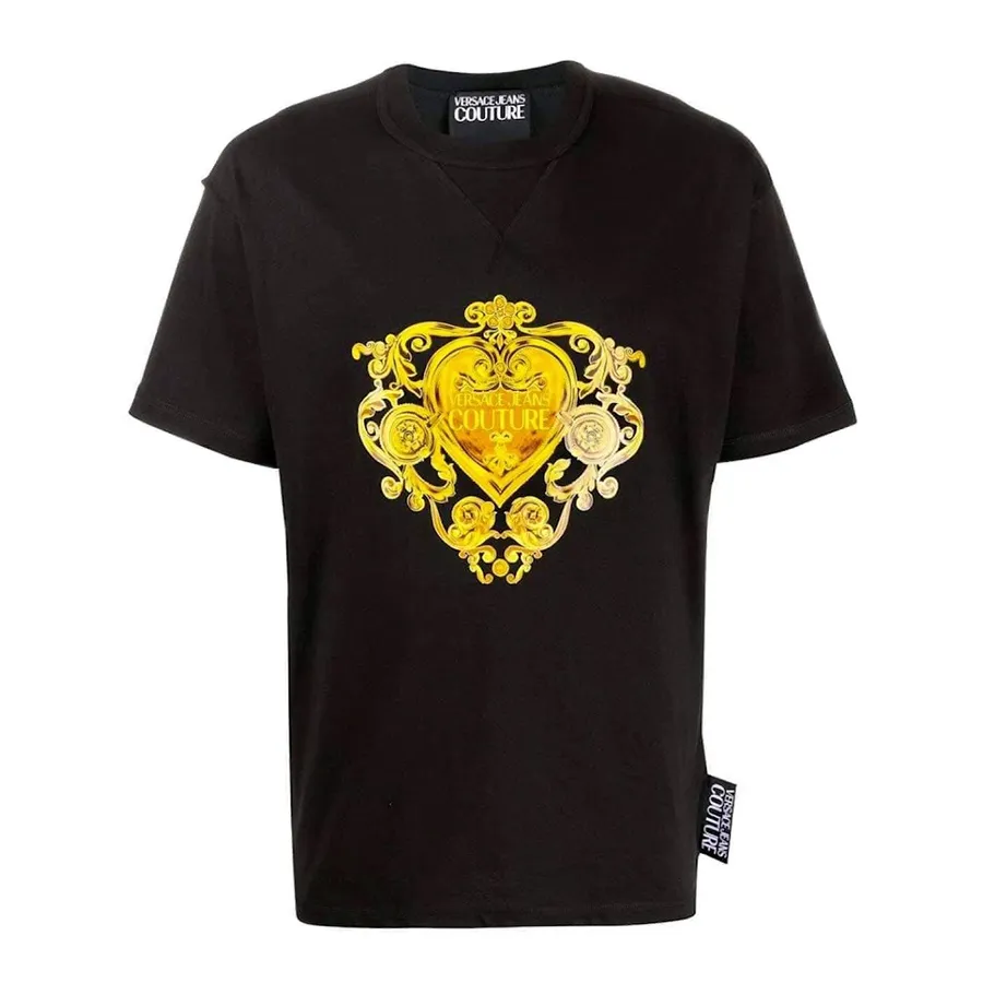 Versace Áo phông - Áo Phông Nam Versace Jeans Couture Regular Fit Tshirt Form To Màu Đen Size XS - Vua Hàng Hiệu