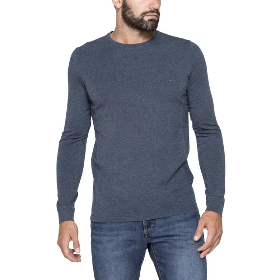Thời trang Cotton, polyester, elastane - Áo Thun Dài Tay Nam Carrera Jeans Long Sleeve Slim Fit T-Shirt 8150031A_G99 Màu Xanh Size S - Vua Hàng Hiệu