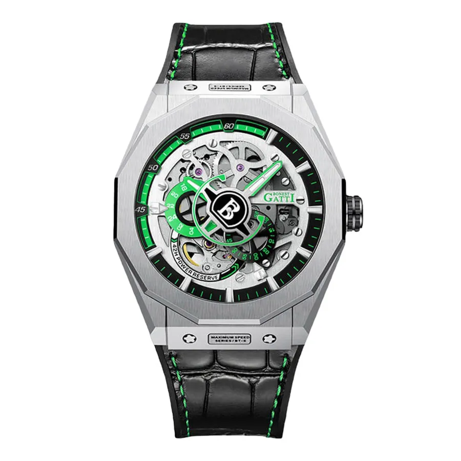 Đồng hồ Bonest Gatti Nam - Đồng Hồ Nam Bonest Gatti Maximum Speed Green BG7601-B5 Màu Xanh Green - Vua Hàng Hiệu