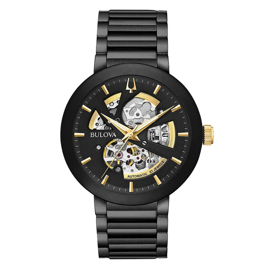 Đồng hồ Thụy Sỹ/Mỹ - Đồng Hồ Nam Bulova Futuro Modern Automatic Men's Watch 98A203 Màu Đen - Vua Hàng Hiệu