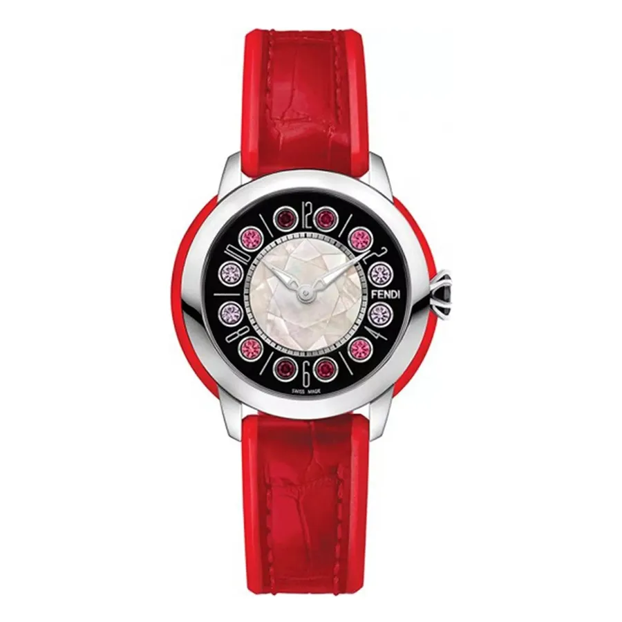 Fendi - Đồng Hồ Nam Fendi Ishine Watch F136031573T01 Size 38mm Màu Đỏ - Vua Hàng Hiệu