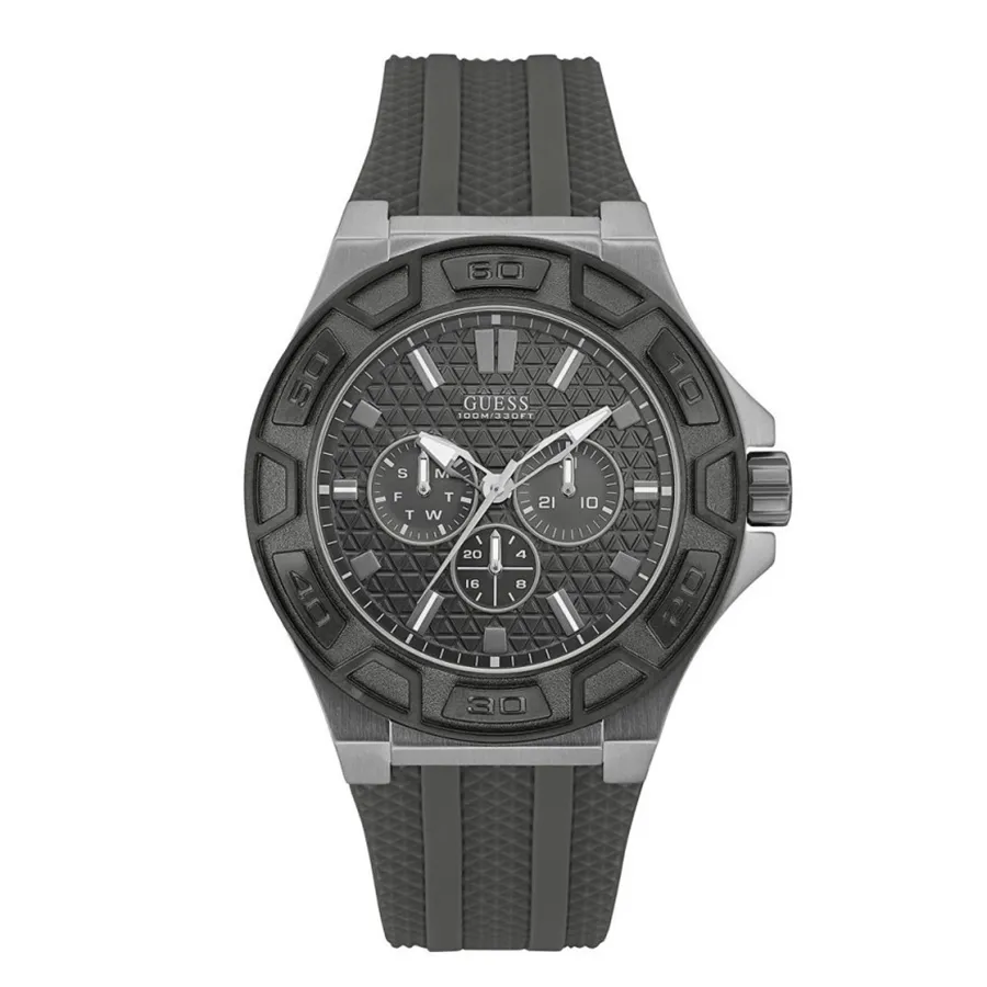 Đồng Hồ Nam Guess Grey Dial Grey Rubber Strap Watch For Men