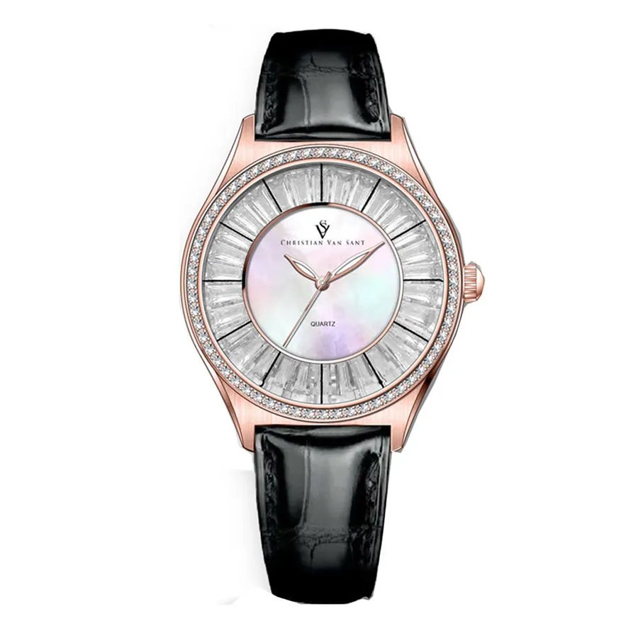 Christian Van Sant - Đồng Hồ Nữ Christian Van Sant Luna Quartz Ladies Watch CV3205 Màu Vàng Hồng Phối Trắng - Vua Hàng Hiệu