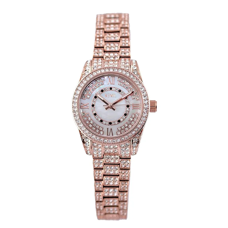 Kemil - Đồng Hồ Nữ Kemil K&M Petutina Crystal Women's Watch KM2201 Màu Vàng Hồng - Vua Hàng Hiệu