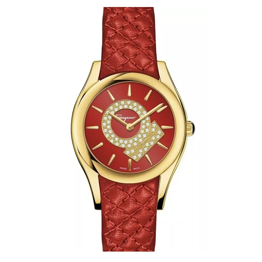 Đồng hồ Đỏ - Đồng Hồ Nữ Salvatore Ferragamo Lirica Watch 33mm FG4070014 Màu Đỏ - Vua Hàng Hiệu