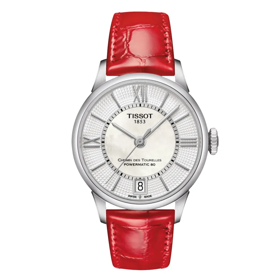 Đồng hồ Đỏ - Đồng Hồ Nữ Tissot Chemin Des Tourelles Automatic Ladies Watch T099.207.16.118.00 Màu Đỏ - Vua Hàng Hiệu