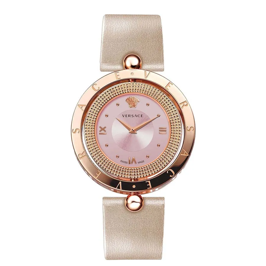 Đồng hồ Versace Thép không gỉ, Mạ PVD, Dây da - Đồng Hồ Nữ Versace Eon Watch VE7900420 Màu Nude - Vua Hàng Hiệu