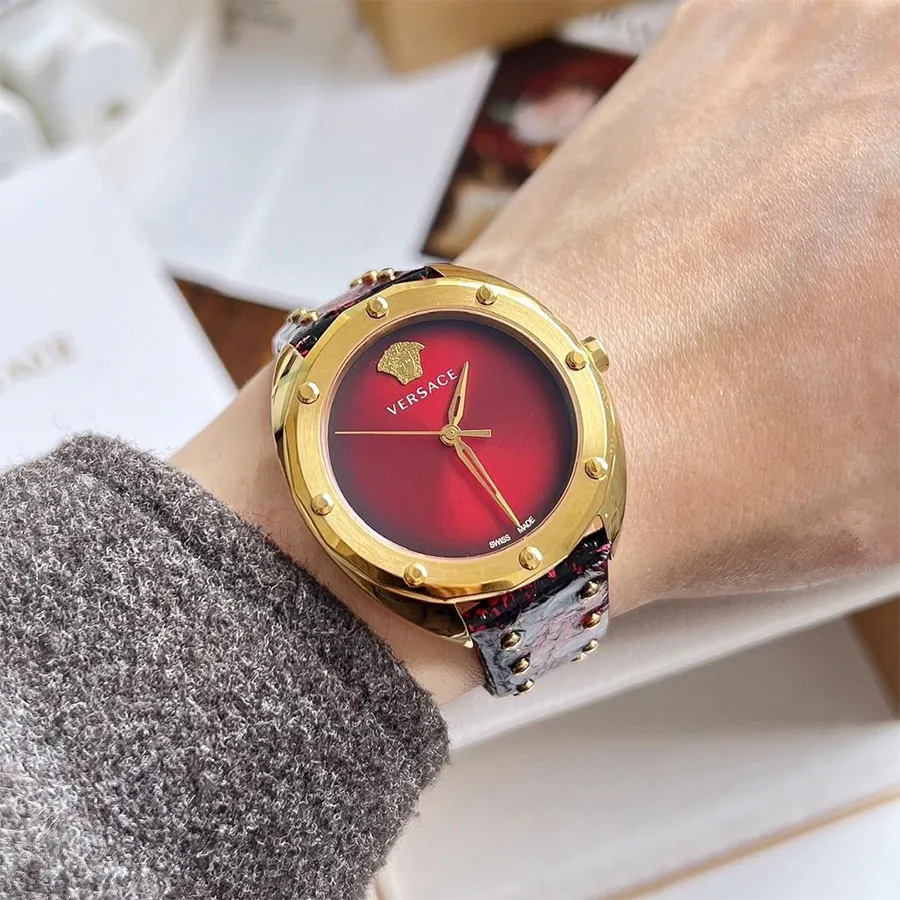 Đồng Hồ Nữ Versace Shadov Quartz Red Dial Watch VEBM00918 Màu Đỏ