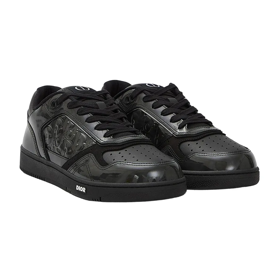 Giày Sneaker Nam Dior B27 Black Patent Leather 3SN272ZYV/900 Màu Đen Size 43