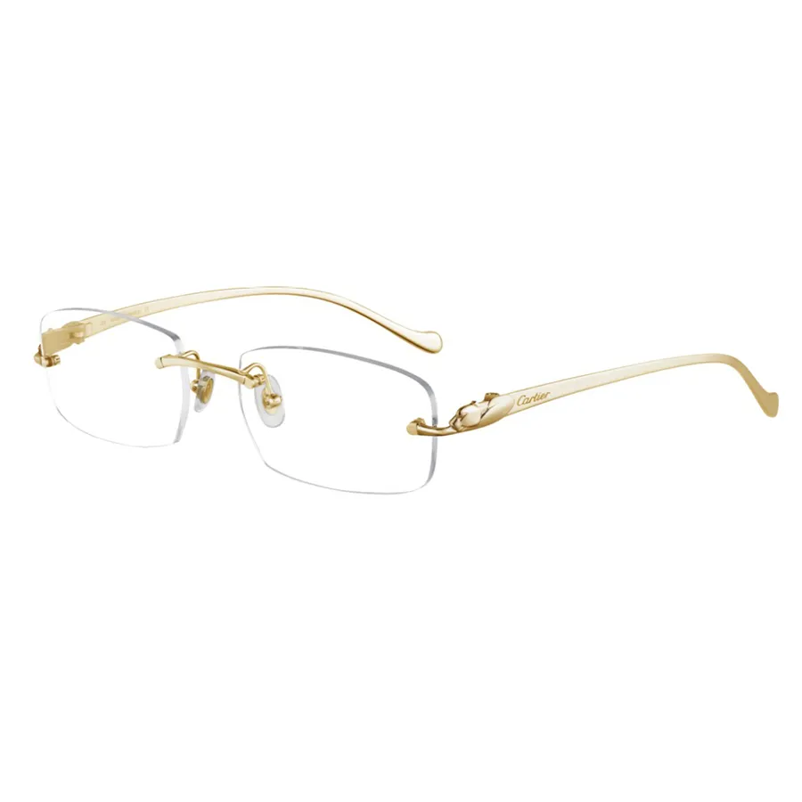 Kính mắt Vàng - Kính Mắt Cận Nam Cartier Eyeglasses CT0061O 002 Màu Vàng - Vua Hàng Hiệu