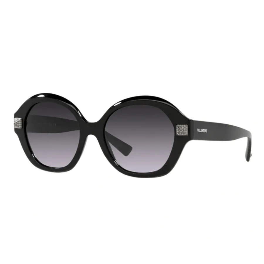 Valentino - Kính Mát Nữ Valentino Sunglasses Black VA 4086 50018G Màu Đen - Vua Hàng Hiệu