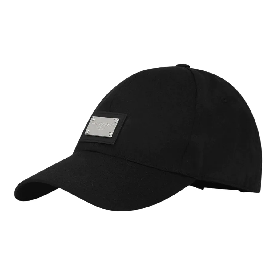 Mũ nón Cotton - Mũ Nam Dolce & Gabbana D&G Black Logo Plaque GH590A GF421 N0000 Màu Đen Size 59 - Vua Hàng Hiệu