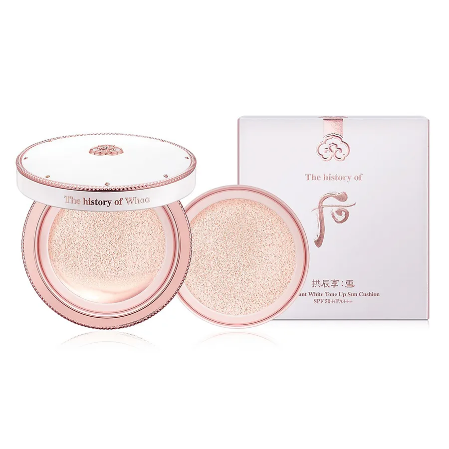 Whoo Mọi loại da Hàn Quốc - Phấn Nước Đa Năng Whoo Seol Radiant White Tone Up Sun Cushion SPF50+/PA+++ Kèm Lõi Phấn Phụ - Vua Hàng Hiệu