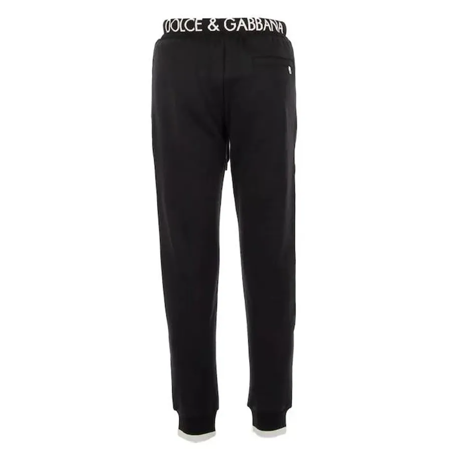 Dolce & Gabbana Quần nỉ - Quần Nỉ Nam Dolce & Gabbana D&G Jogger Crown Logo GYPSY Màu Đen Size 44 - Vua Hàng Hiệu