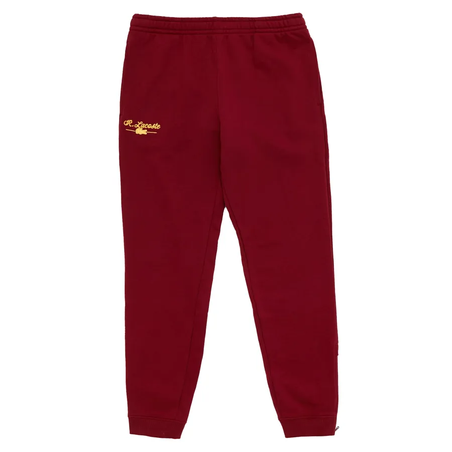 Thời trang Đỏ đô - Quần Nỉ Nam Lacoste Men's Embroidered Signature Cotton Fleece Sweatpants XH8885 51 Z7F - PA05 Màu Đỏ Đô Size S - Vua Hàng Hiệu
