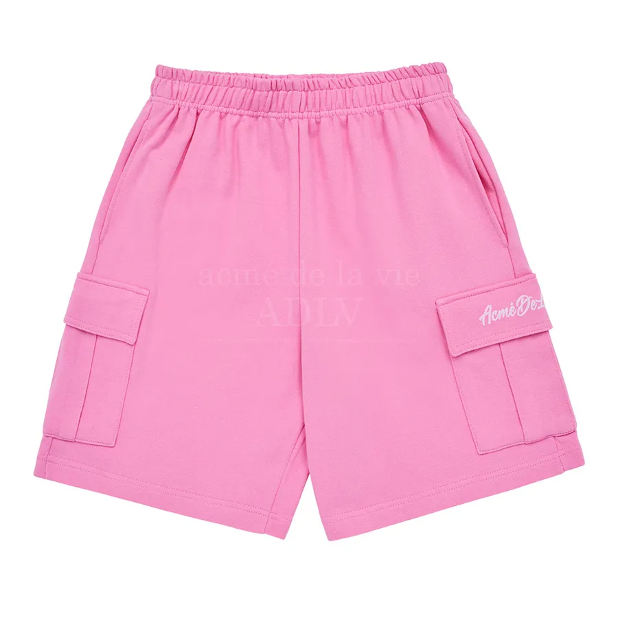 Acmé De La Vie Quần shorts - Quần Short Acmé De La Vie ADLV Logo Melange Màu Hồng - Vua Hàng Hiệu